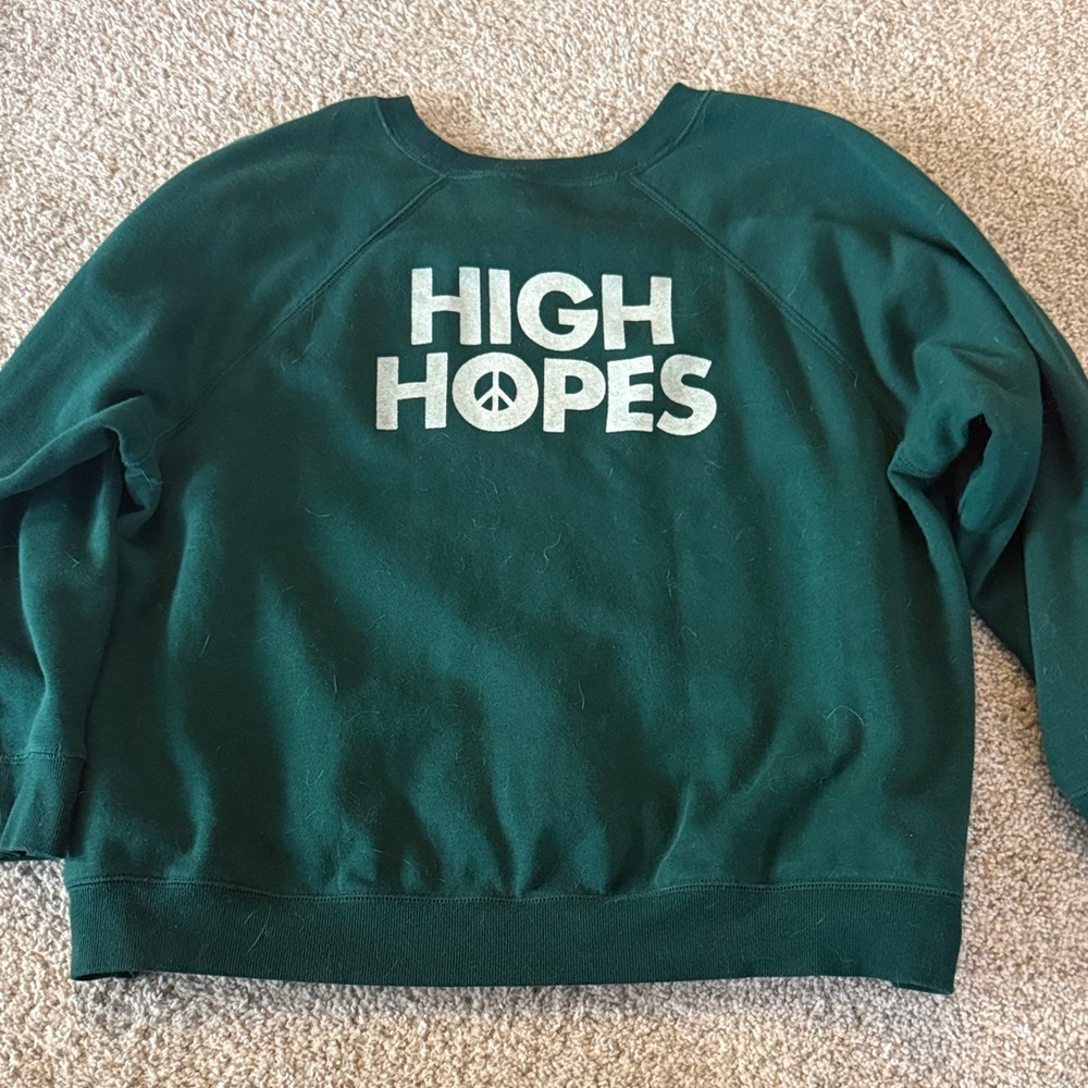 Green Old Navy Sweatshirt with “High Hopes” Text - Picture 2 of 5